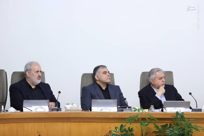 عکس/ اعضای هیئت دولت در جمع خبرنگاران