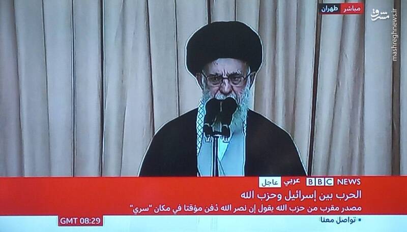 عکس / پخش صحبتهای رهبر انقلاب در نماز جمعه در شبکههای خارجی 5