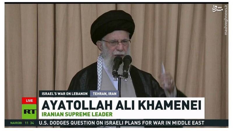 عکس / پخش صحبتهای رهبر انقلاب در نماز جمعه در شبکههای خارجی 3