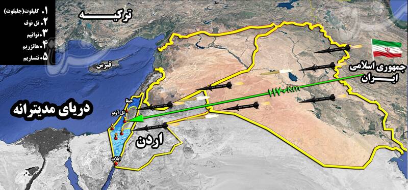 شکست پروژه نظم جدید واشنگتن با عملیات وعده صادق ۲ / حفظ معادلات و توازن قوا در غرب آسیا با موضع تهاجمی تهران + نقشه میدانی و عکس