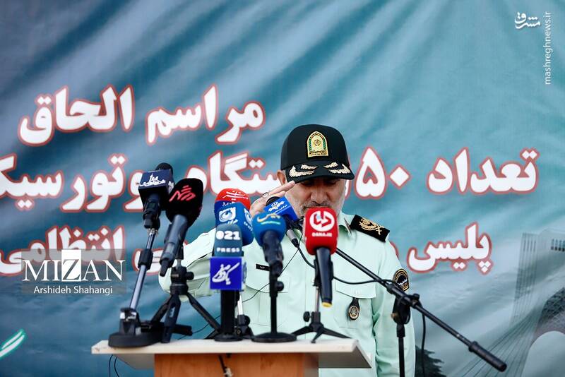 عکس/ آیین الحاق ۱۵۰ دستگاه موتورسیکلت به ناوگان پلیس راهور تهران