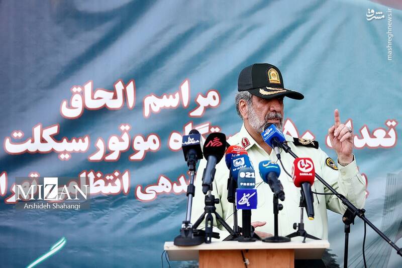 عکس/ آیین الحاق ۱۵۰ دستگاه موتورسیکلت به ناوگان پلیس راهور تهران