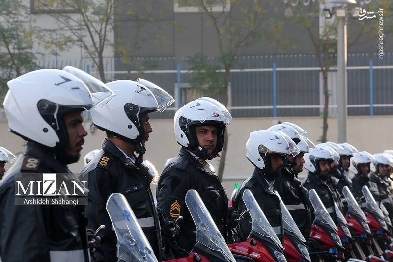 عکس/ آیین الحاق ۱۵۰ دستگاه موتورسیکلت به ناوگان پلیس راهور تهران