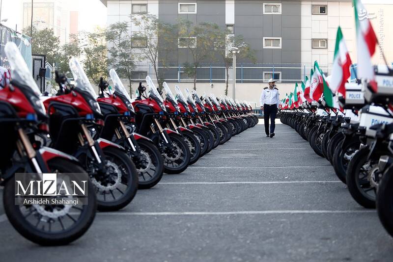 عکس/ آیین الحاق ۱۵۰ دستگاه موتورسیکلت به ناوگان پلیس راهور تهران