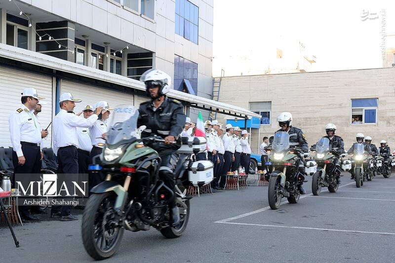 عکس/ آیین الحاق ۱۵۰ دستگاه موتورسیکلت به ناوگان پلیس راهور تهران
