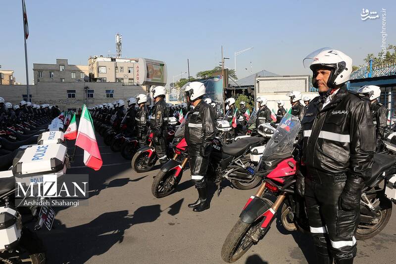 عکس/ آیین الحاق ۱۵۰ دستگاه موتورسیکلت به ناوگان پلیس راهور تهران