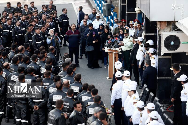 عکس/ آیین الحاق ۱۵۰ دستگاه موتورسیکلت به ناوگان پلیس راهور تهران