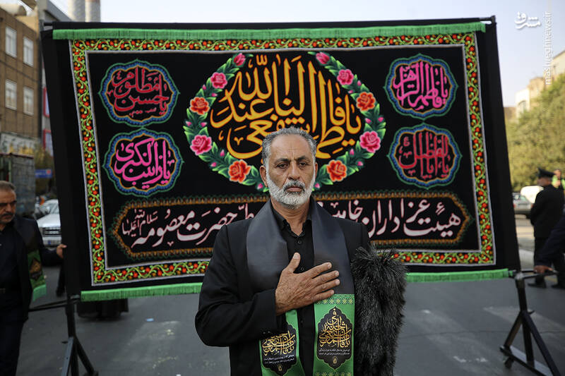 عکس/ دسته عزای خادمان حرم مطهر در روز شهادت حضرت معصومه(س)