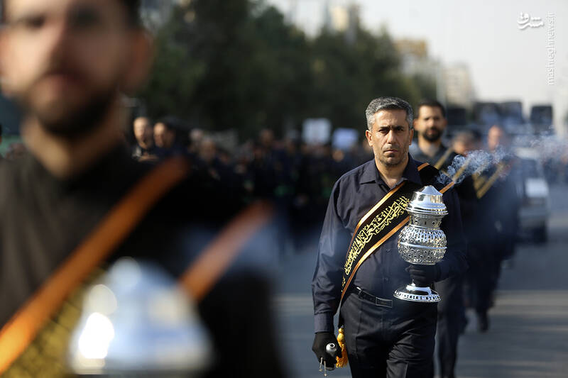 عکس/ دسته عزای خادمان حرم مطهر در روز شهادت حضرت معصومه(س)