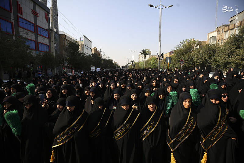 عکس/ دسته عزای خادمان حرم مطهر در روز شهادت حضرت معصومه(س)