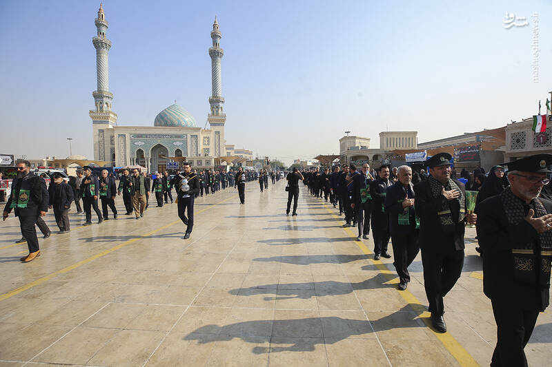 عکس/ دسته عزای خادمان حرم مطهر در روز شهادت حضرت معصومه(س)