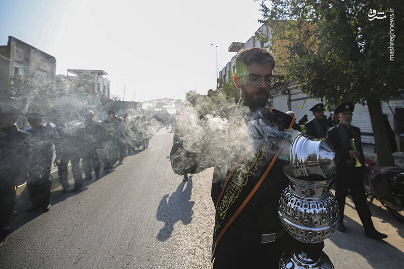 عکس/ دسته عزای خادمان حرم مطهر در روز شهادت حضرت معصومه(س)