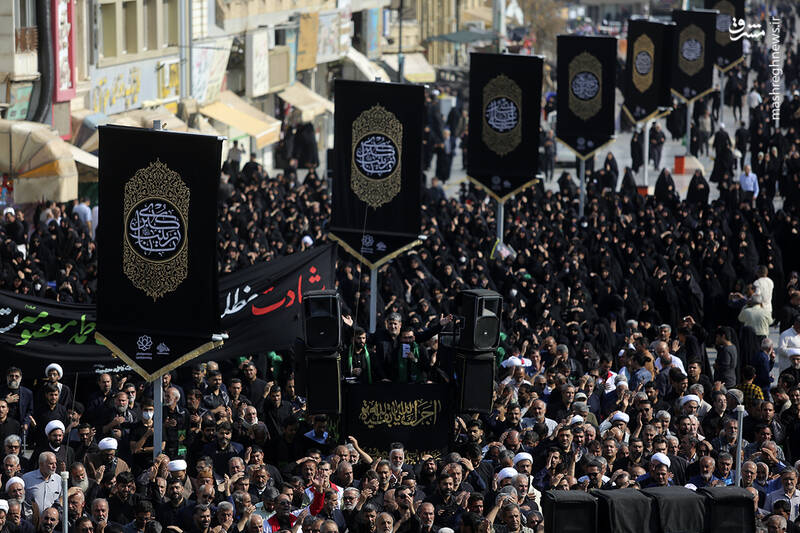 عکس/ دسته عزای خادمان حرم مطهر در روز شهادت حضرت معصومه(س)