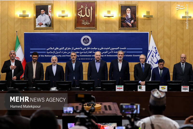 عکس/ نشست مجلس با سفرای کشورهای اسلامی درباره تحولات منطقه