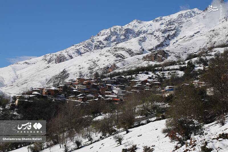 عکس/ برف پاییزی در کوهستان چالوس