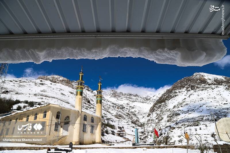 عکس/ برف پاییزی در کوهستان چالوس