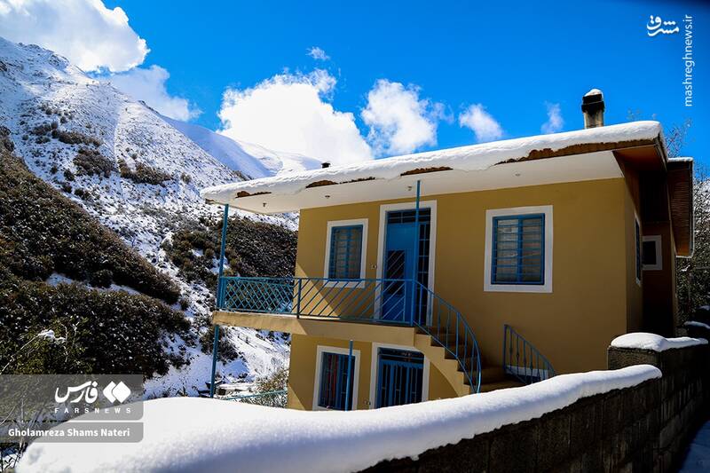 عکس/ برف پاییزی در کوهستان چالوس