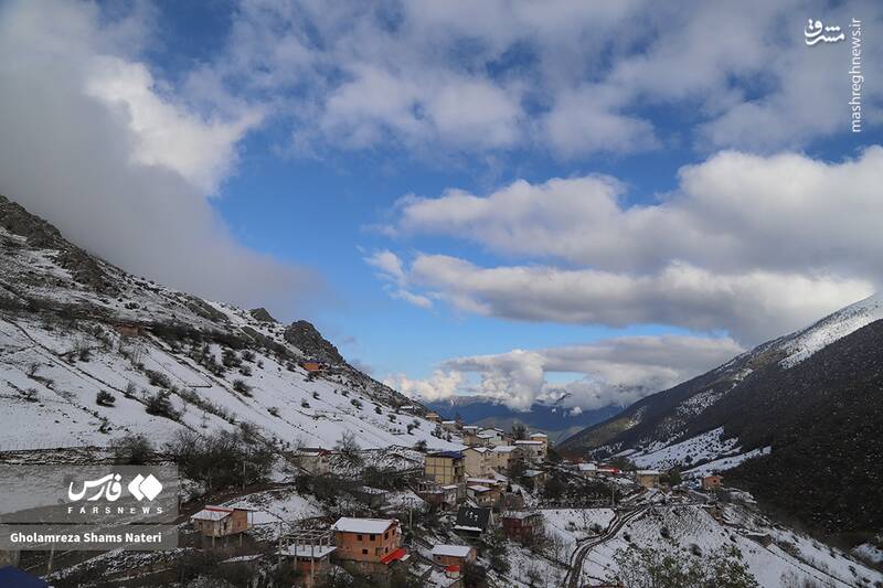 عکس/ برف پاییزی در کوهستان چالوس