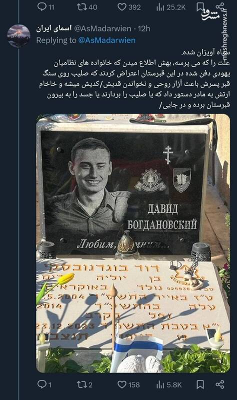 اسرائیل حتی به قبر کسی که براشون جنگیده هم رحم نمیکند +عکس