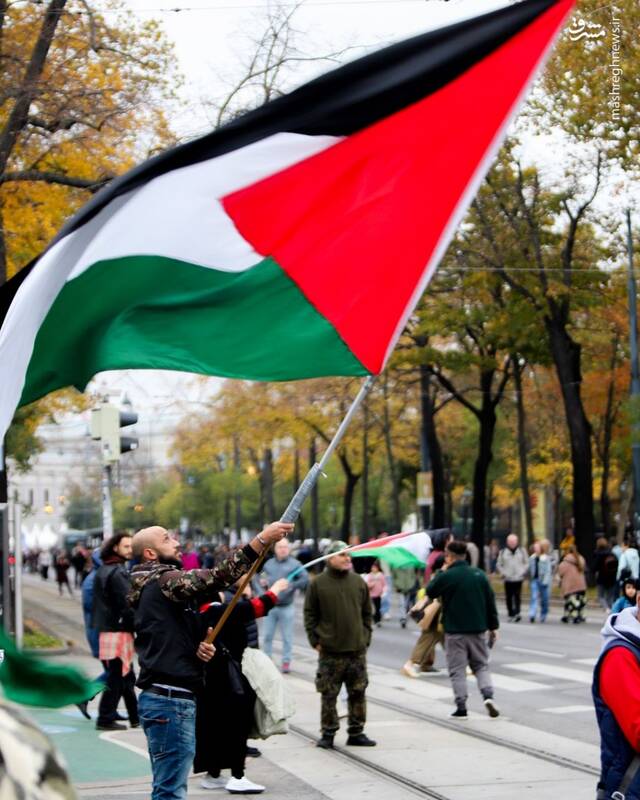 عکس/ تظاهرات حمایت از غزه و لبنان در اتریش