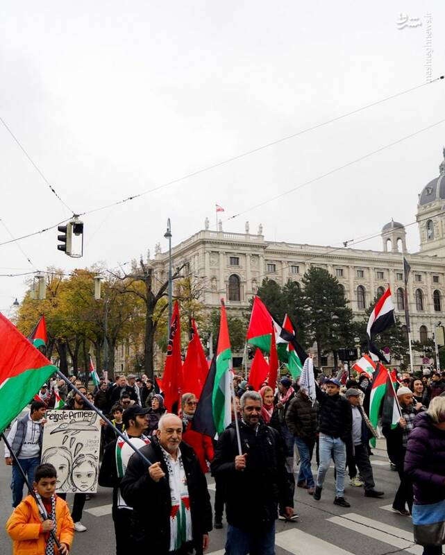 عکس/ تظاهرات حمایت از غزه و لبنان در اتریش