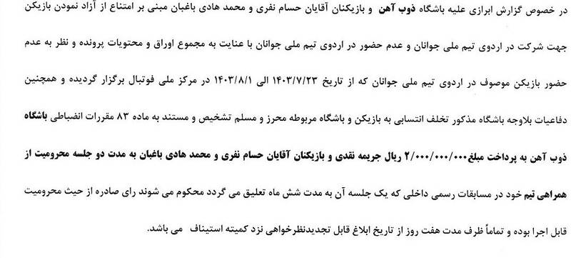 کمیته انضباطی فدراسیون فوتبال ,