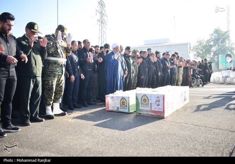 عکس/ وداع مردم گیلان با ۲ شهید امنیت