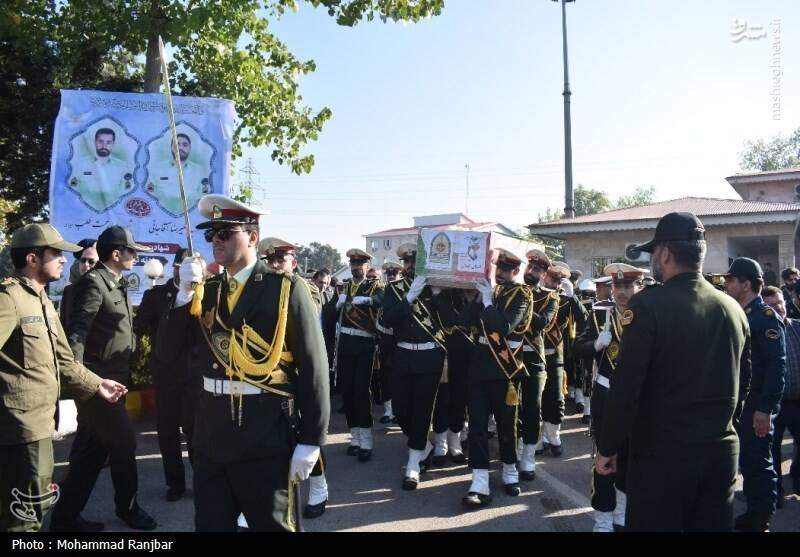 عکس/ وداع مردم گیلان با ۲ شهید امنیت