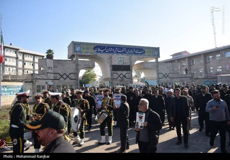 عکس/ وداع مردم گیلان با ۲ شهید امنیت