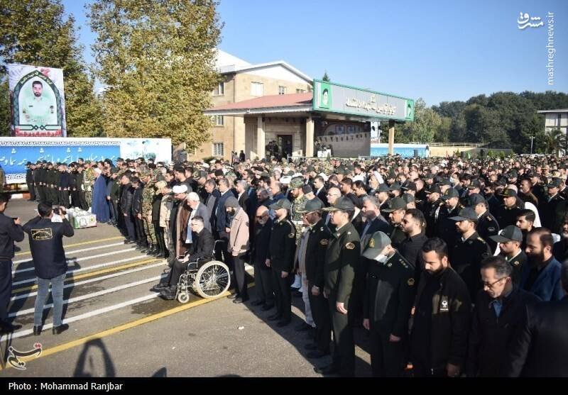 عکس/ وداع مردم گیلان با ۲ شهید امنیت