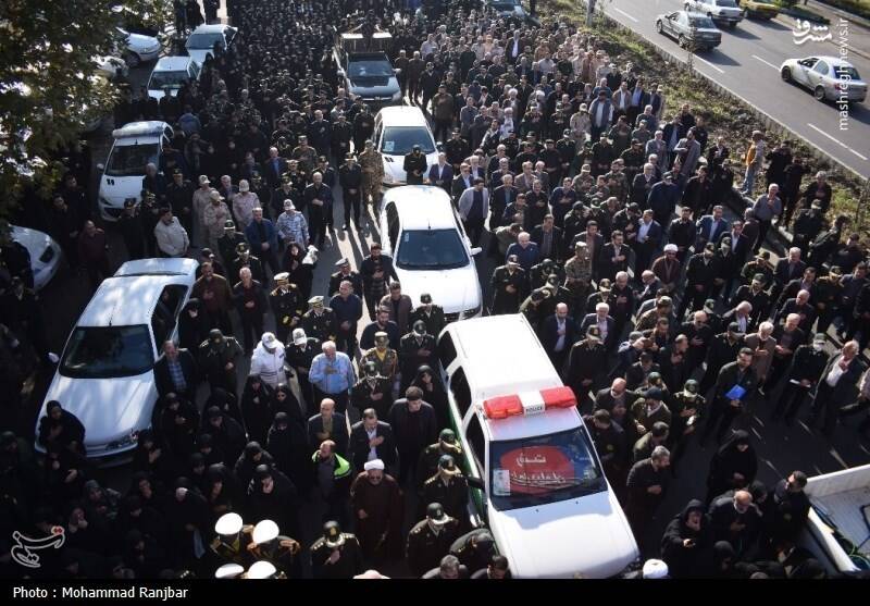 عکس/ وداع مردم گیلان با ۲ شهید امنیت