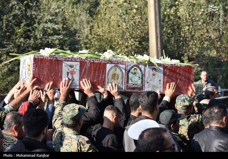 عکس/ وداع مردم گیلان با ۲ شهید امنیت