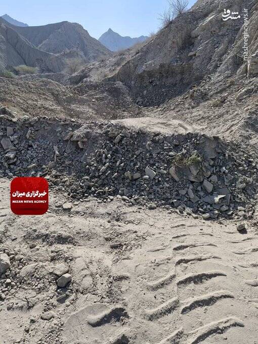 مسدود شدن جاده یک تومنی استان هرمزگان + عکس