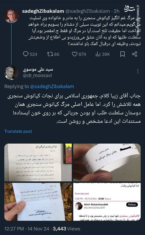 جمهوری اسلامی برای نجات کیانوش سنجری همه کار کرد