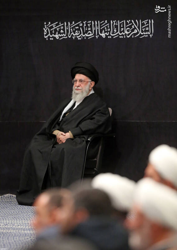 عکس/ اولین شب مراسم عزاداری حضرت زهرا (س) با حضور رهبر انقلاب