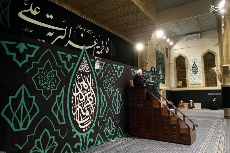 عکس/ اولین شب مراسم عزاداری حضرت زهرا (س) با حضور رهبر انقلاب