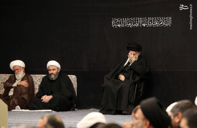 عکس/ اولین شب مراسم عزاداری حضرت زهرا (س) با حضور رهبر انقلاب