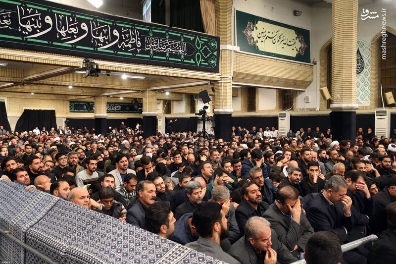 عکس/ اولین شب مراسم عزاداری حضرت زهرا (س) با حضور رهبر انقلاب