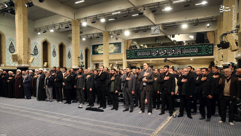 عکس/ اولین شب مراسم عزاداری حضرت زهرا (س) با حضور رهبر انقلاب