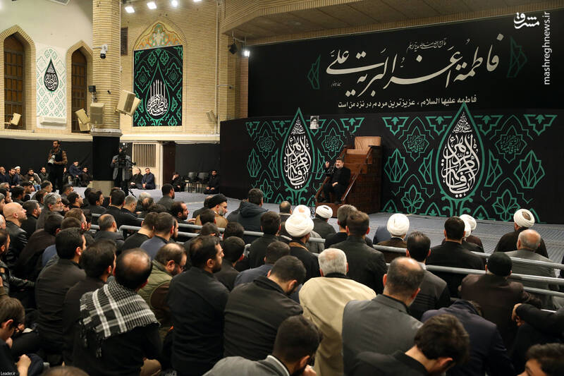 عکس/ اولین شب مراسم عزاداری حضرت زهرا (س) با حضور رهبر انقلاب
