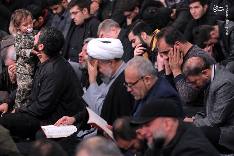 عکس/ اولین شب مراسم عزاداری حضرت زهرا (س) با حضور رهبر انقلاب