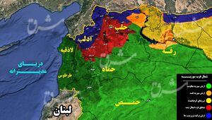 آخرین تحولات شمال سوریه یک هفته پس از شعله‌ور شدن درگیری‌ها / تروریست‌ها چقدر از مساحت استان حلب، ادلب و حماه را در اشغال دارند؟ + نقشه میدانی