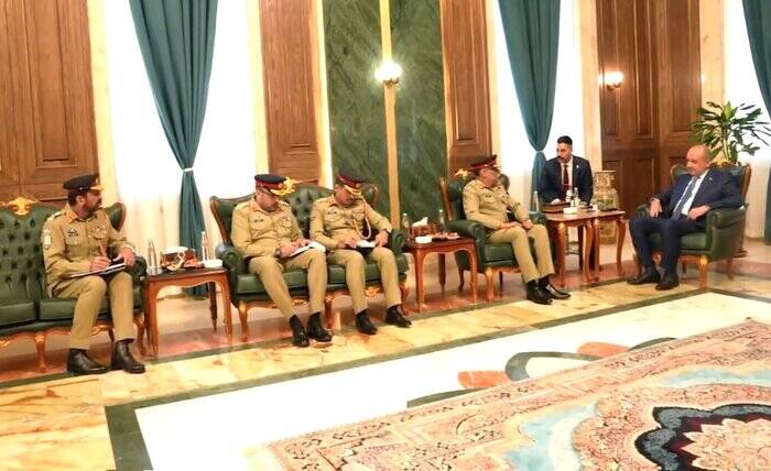 رایزنیهای دفاعی-نظامی ژنرال پاکستانی در بغداد با مقامهای عراقی + فیلم
