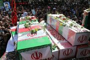 بدرقه پرشکوه پیکر ۱۰۰ شهید گمنام در تهران