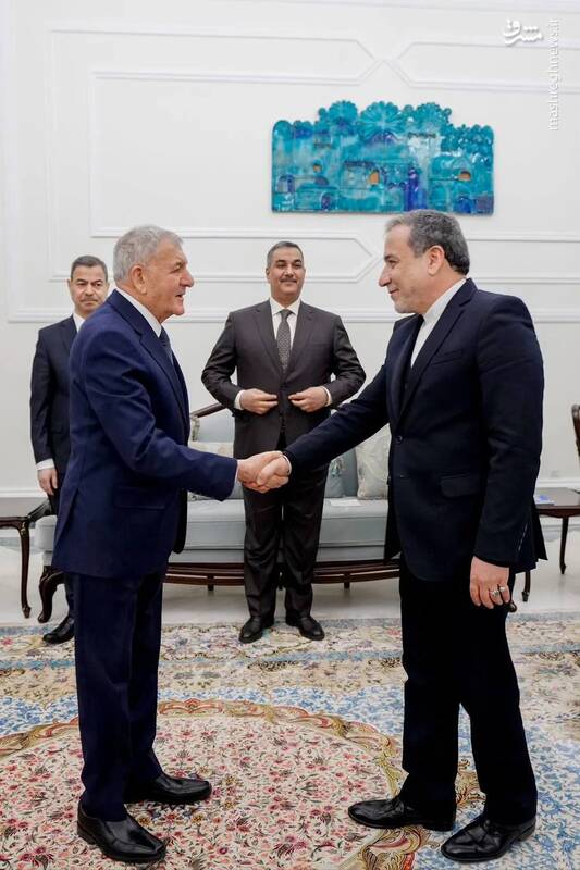عکس/ دیدار عراقچی با رئیسجمهور عراق