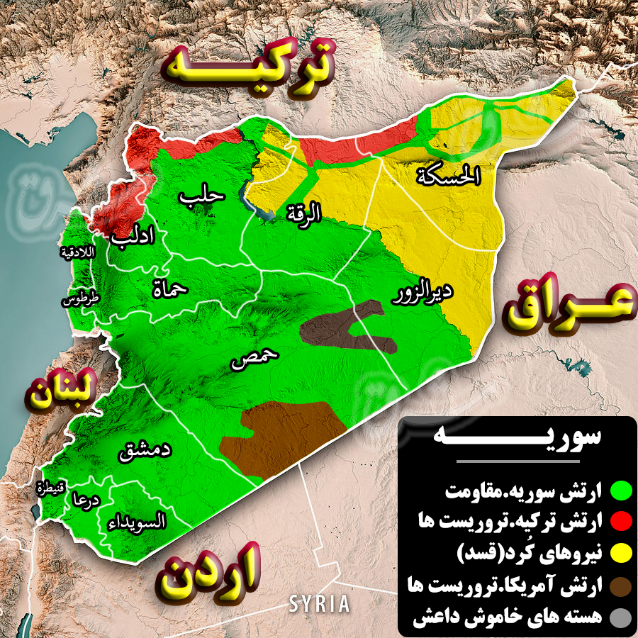آخرین تحولات سوریه پس از سقوط دولت مرکزی/ تروریستهای تحریر الشام کدام مناطق و استانها را اشغال کردند؟ + نقشه میدانی
