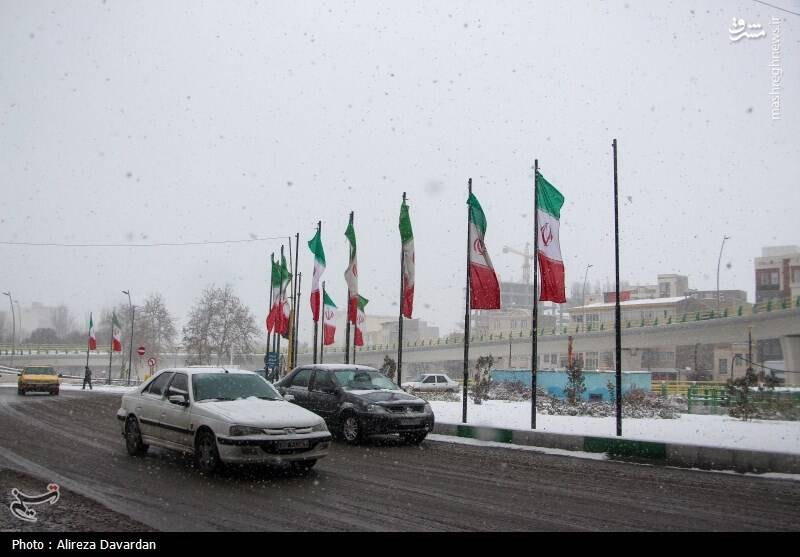 عکس/ بارش برف در اردبیل