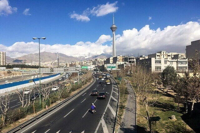 تهران،صاف،افزايش،غبار،دماي،ظهر،آسمان،دوشنبه