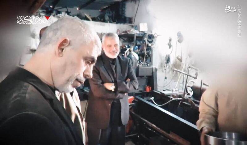 تصاویری از فرماندهان شهید حماس در کارگاههای ساخت موشک