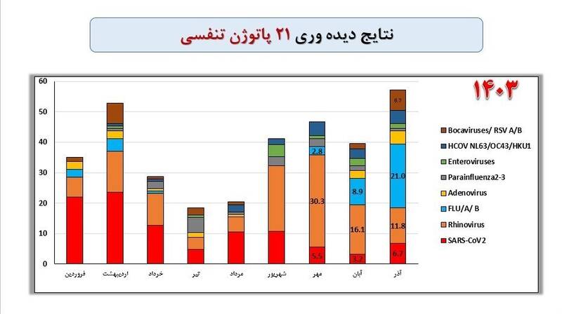 شایعترین ویروس تنفسی در گردش در کشور